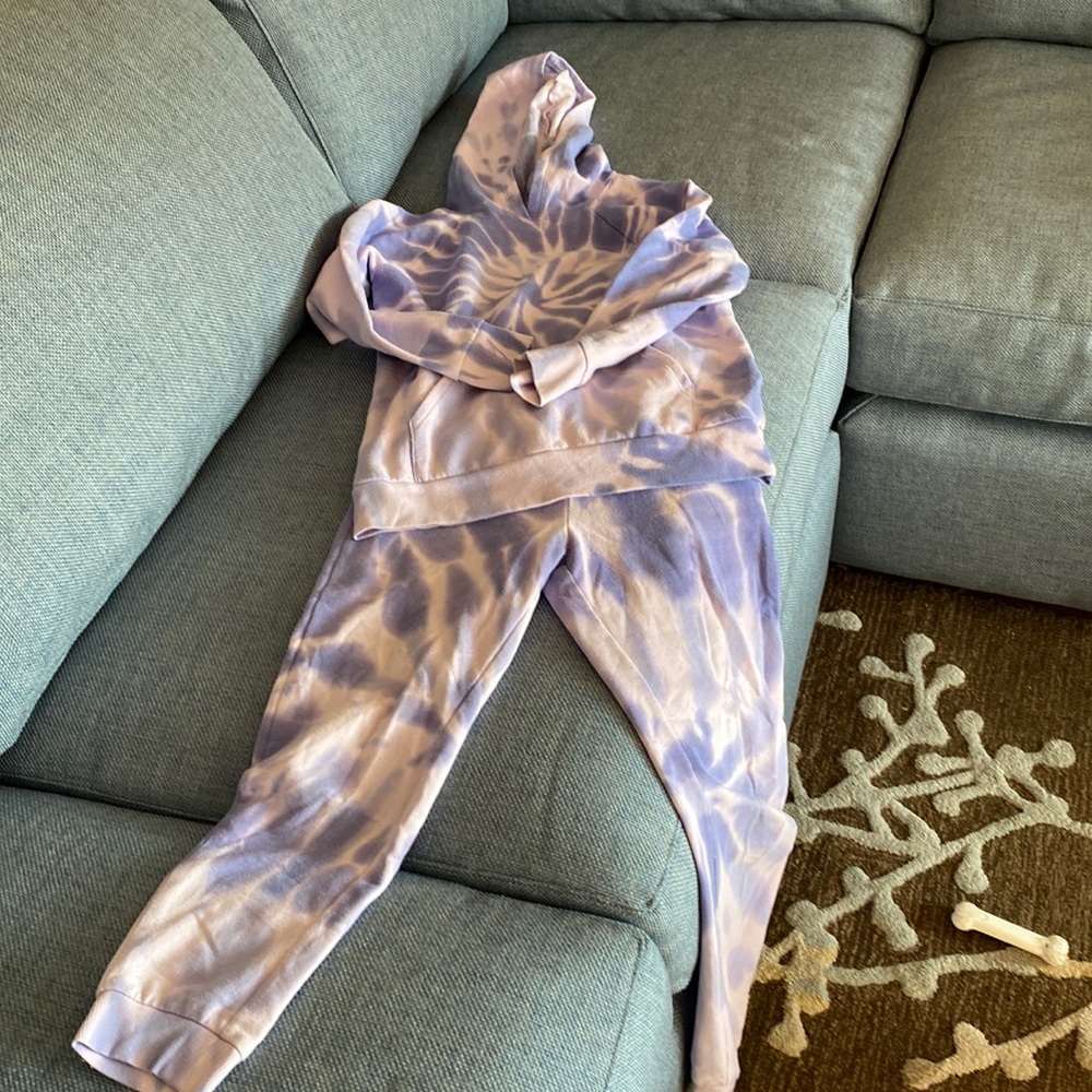 More than magic tie dye sweatpants and sweatshirt